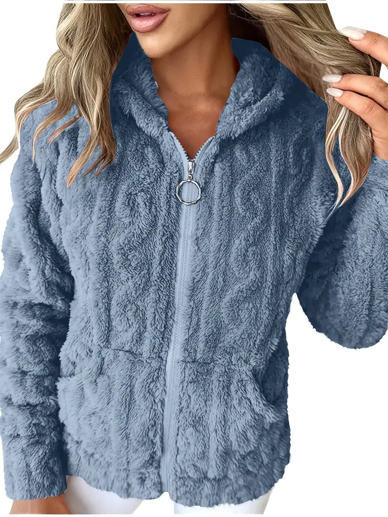 Ganka - Langærmet Hættetrøje Med Lynlås