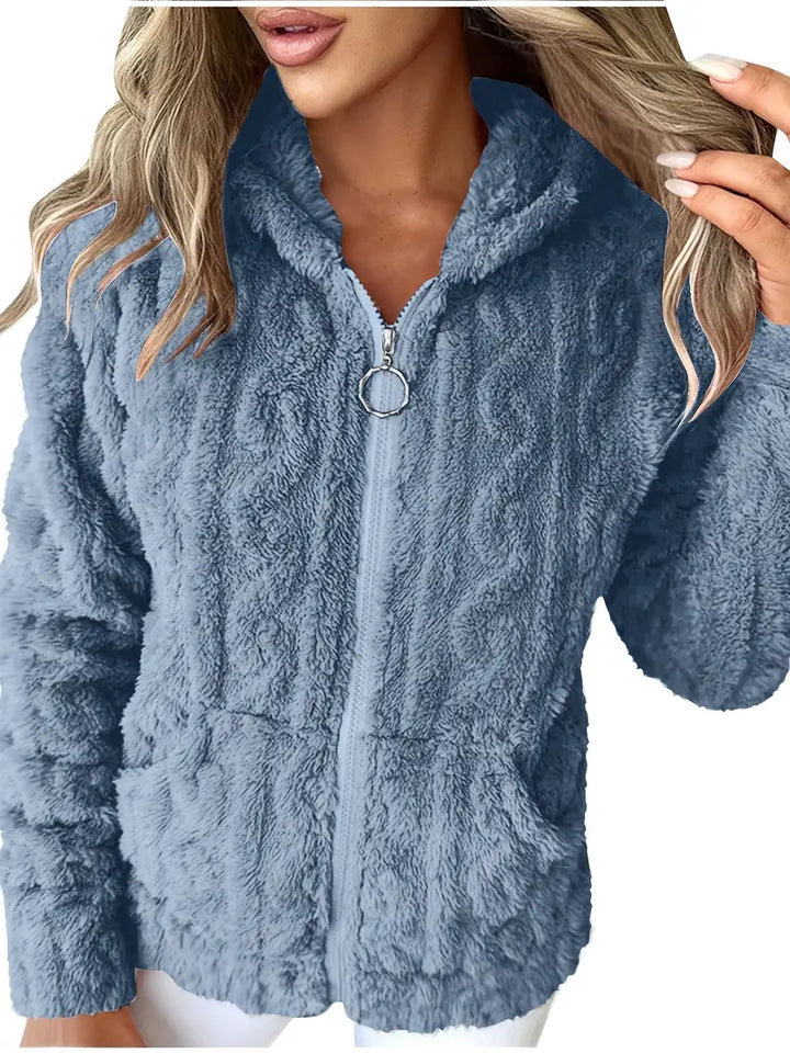 Ganka - Langærmet Hættetrøje Med Lynlås