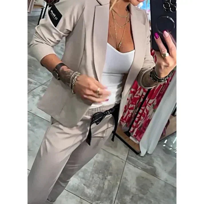 Jocelyne - Elegant Blazer Og Buksesæt
