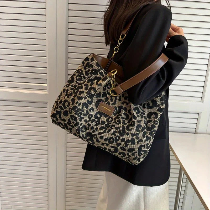 Leonora - Leopard Charm Tote Taske