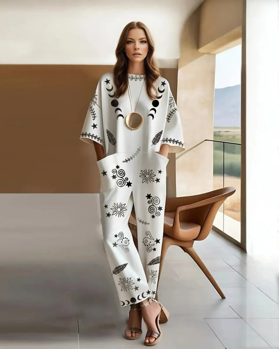 Ernestine - Bomuld Elastisk Løs Jumpsuit
