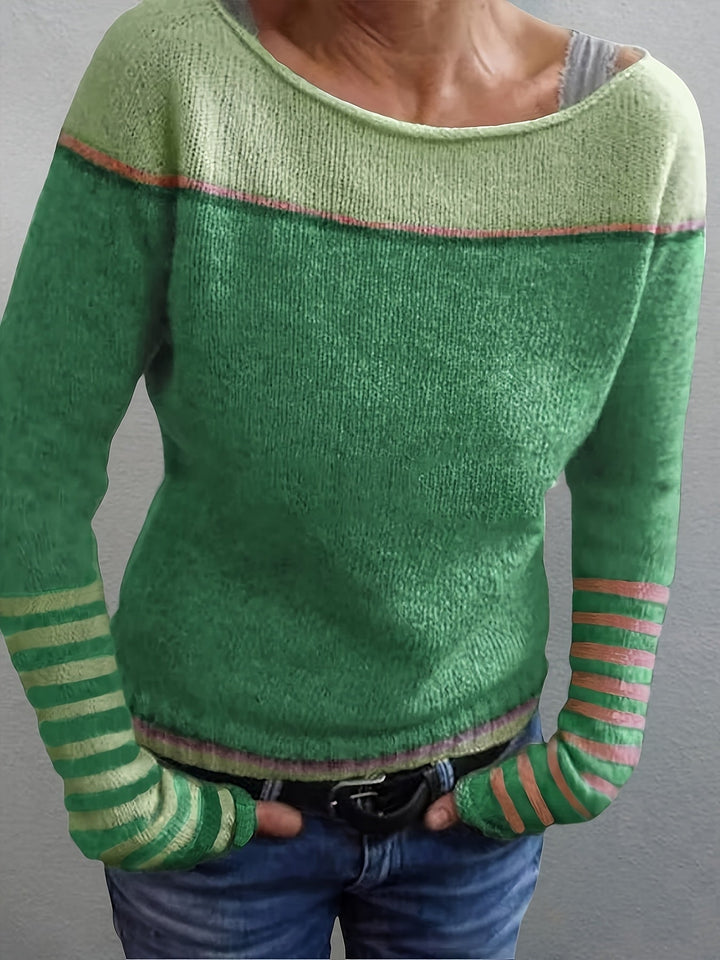 Katharina - Langærmet Stribet Sweater