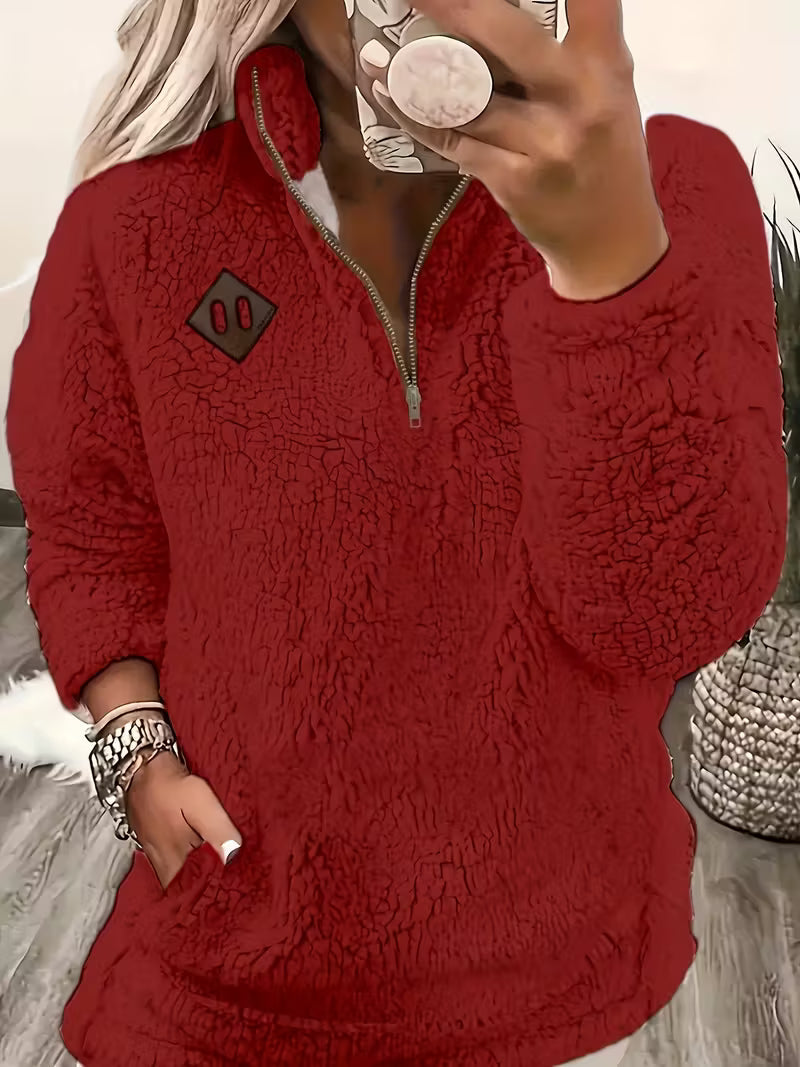 Humera - Elegant Langærmet Jakke Med Lynlås