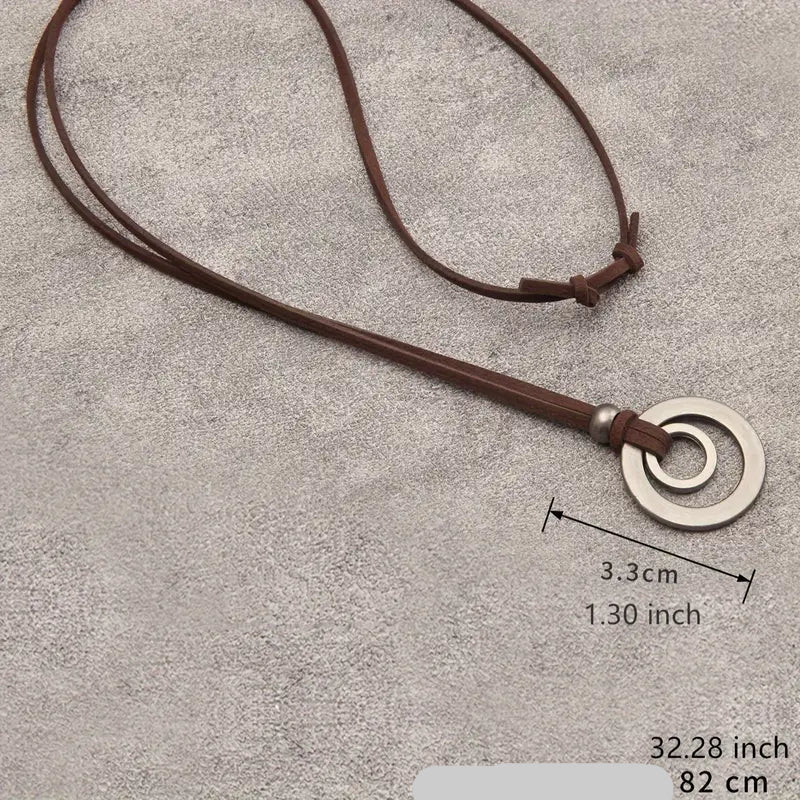 UnityRings - Halskæde Med Dobbelt Cirkel, Unisex