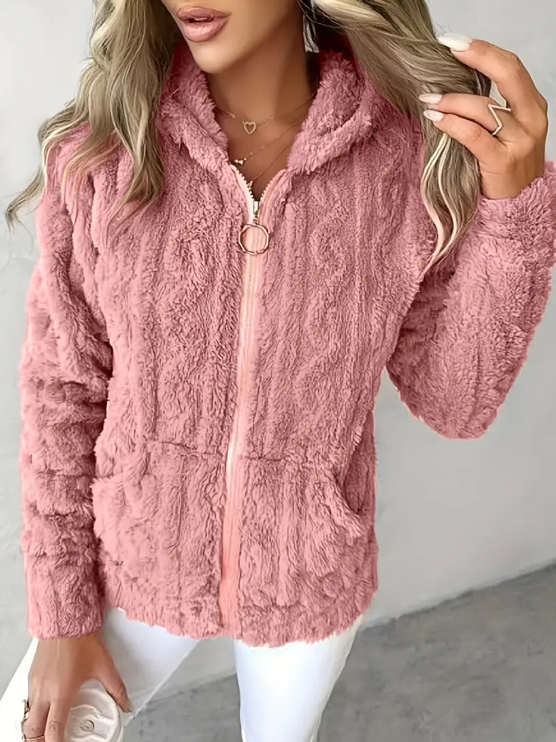 Ganka - Langærmet Hættetrøje Med Lynlås