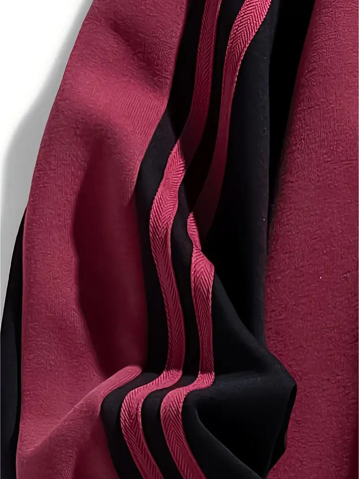 Maddox - Sweatshirt Med Stribede ærmer Og Rund Hals