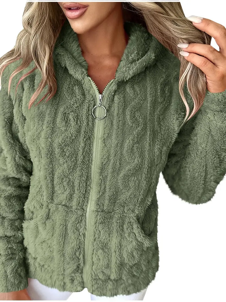 Ganka - Langærmet Hættetrøje Med Lynlås