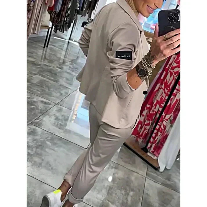 Jocelyne - Elegant Blazer Og Buksesæt