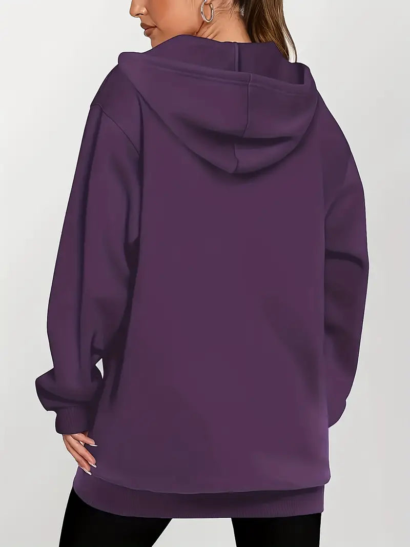 Angeleen - Geometrisk Printet Hættetrøje Med Lynlås