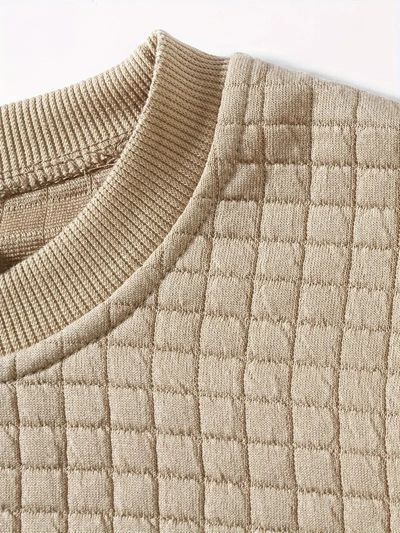 Andreas - Langærmet Sweater i Boheme Ternet Stof