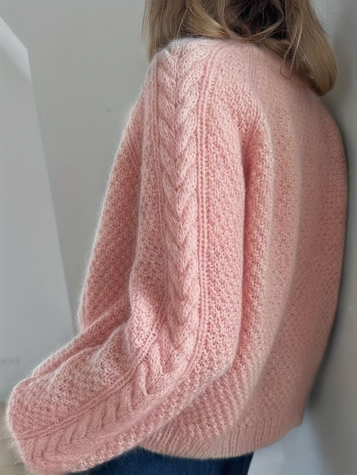 Dwina -  Kabelstrikket Cardigan Med Knapper