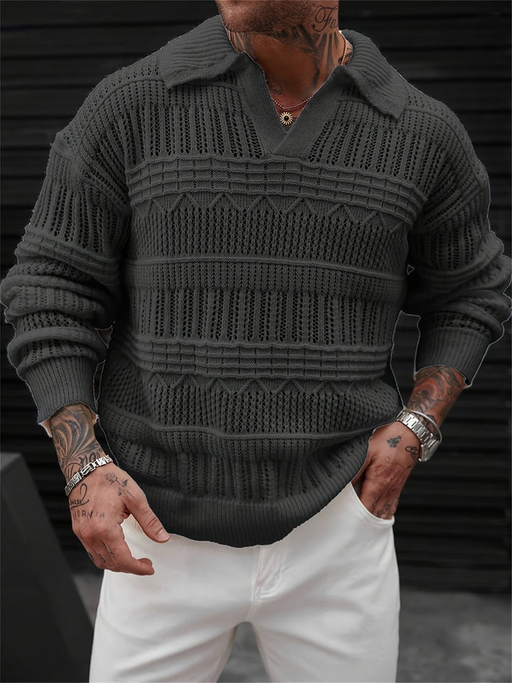 Wesley - Langærmet Sweater Med Udskåret Designet