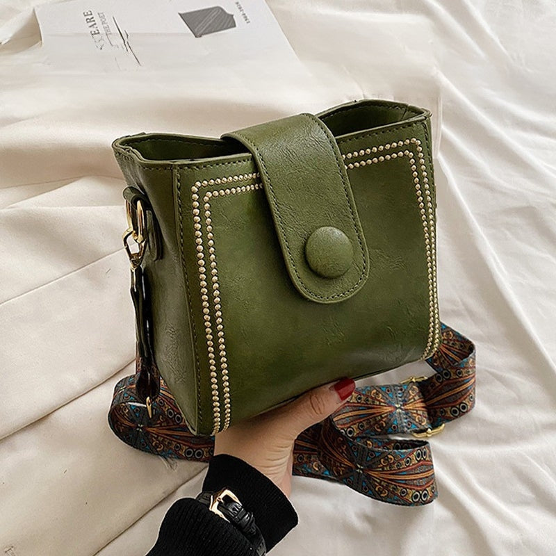 Andriani - Vintage Modetaske Med Jsterbar Skulderrem