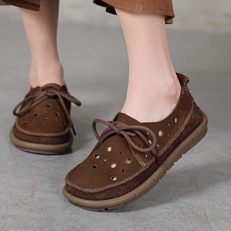 Tamsin - Afslappet Læder Nej Slip Loafers