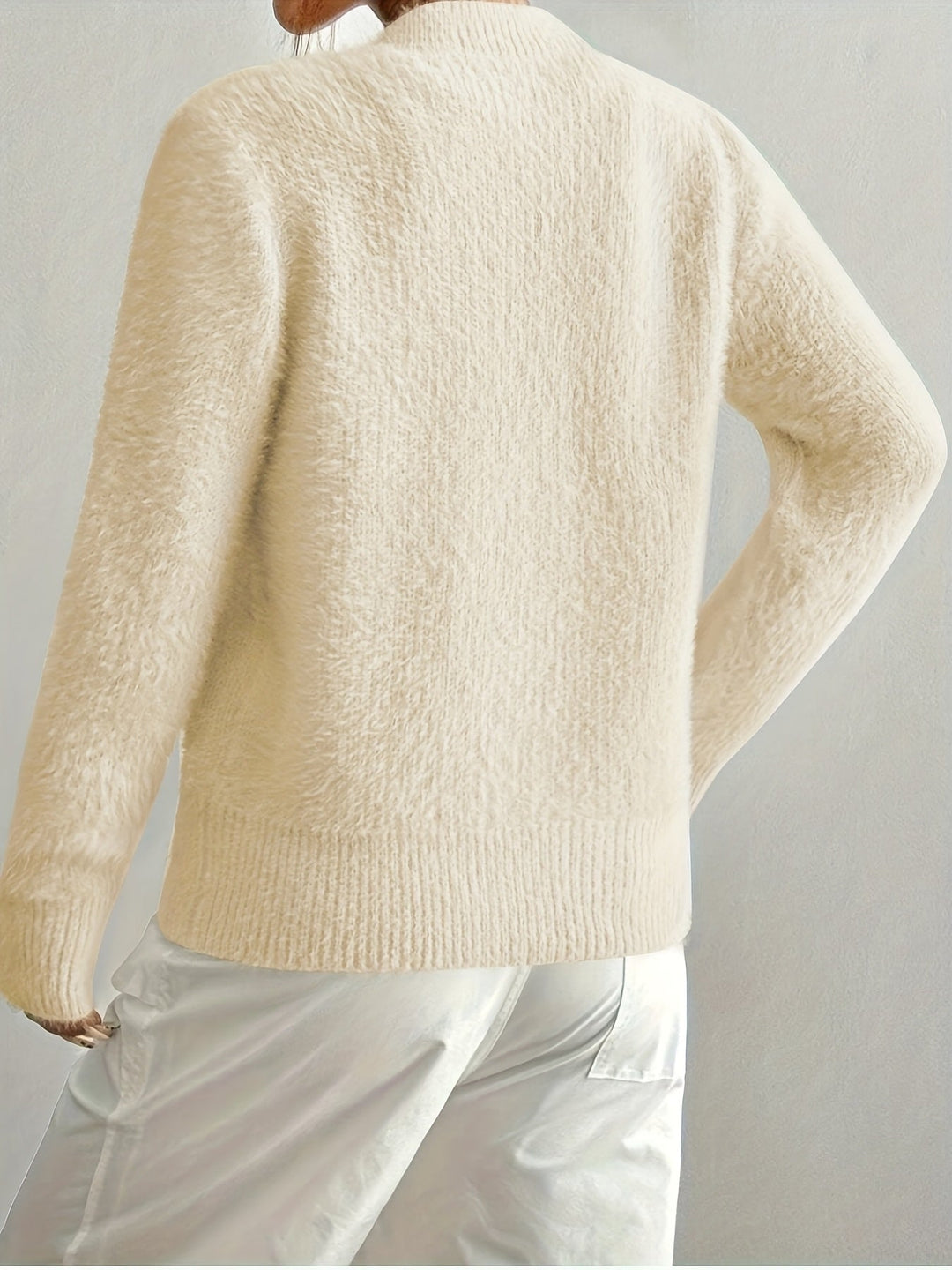 Smelissa - Langærmet Strikket Cardigan Med Hjerteknapper