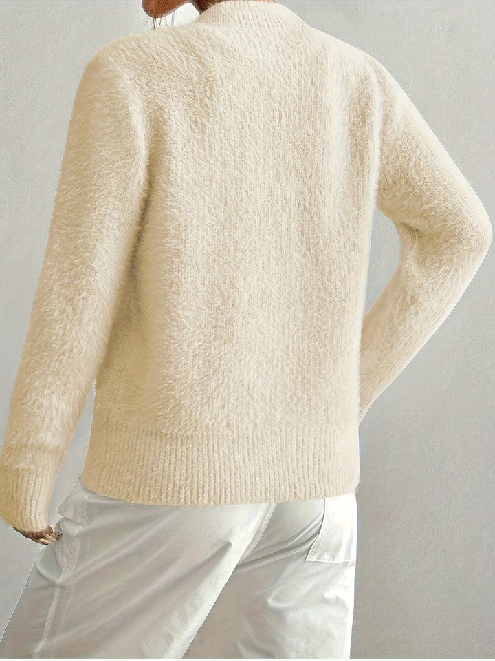 Smelissa - Langærmet Strikket Cardigan Med Hjerteknapper