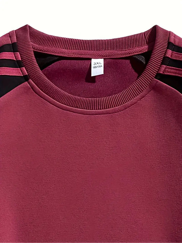 Maddox - Sweatshirt Med Stribede ærmer Og Rund Hals