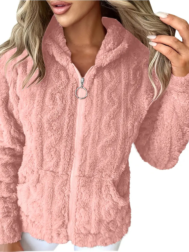 Ganka - Langærmet Hættetrøje Med Lynlås