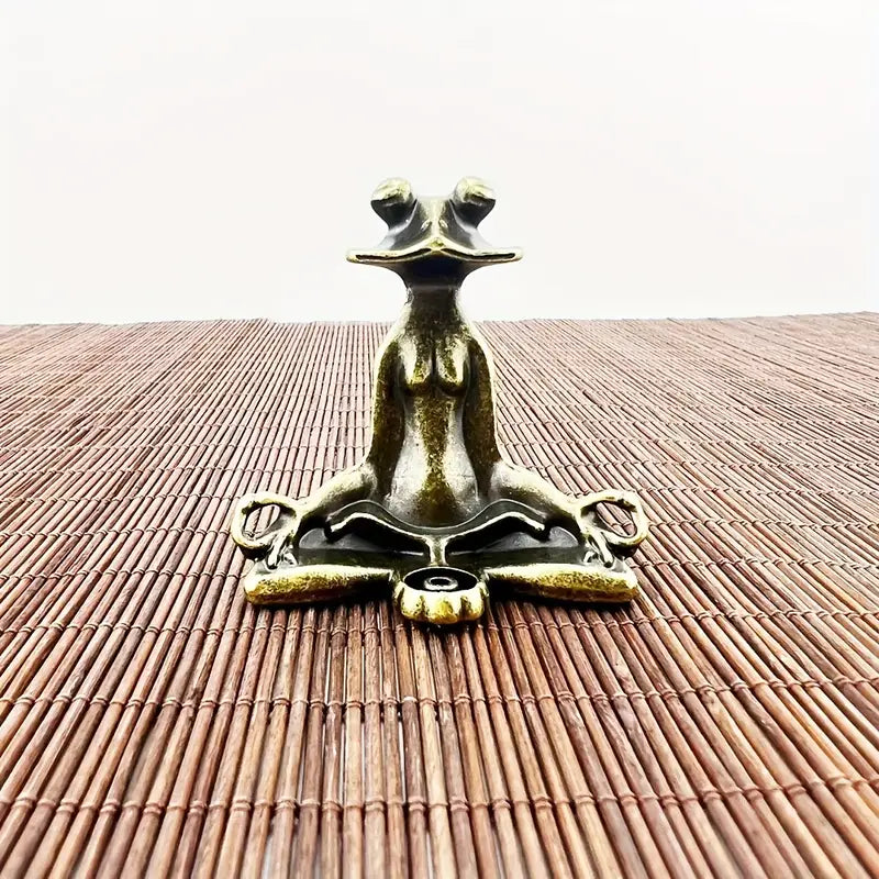 Meditoad - Elegant Metal Frø-Røgelses Holder