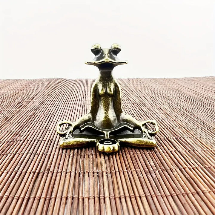 Meditoad - Elegant Metal Frø-Røgelses Holder