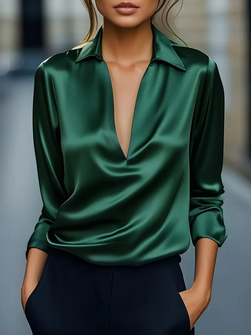 Nadene - Premium V-Hals Bluse