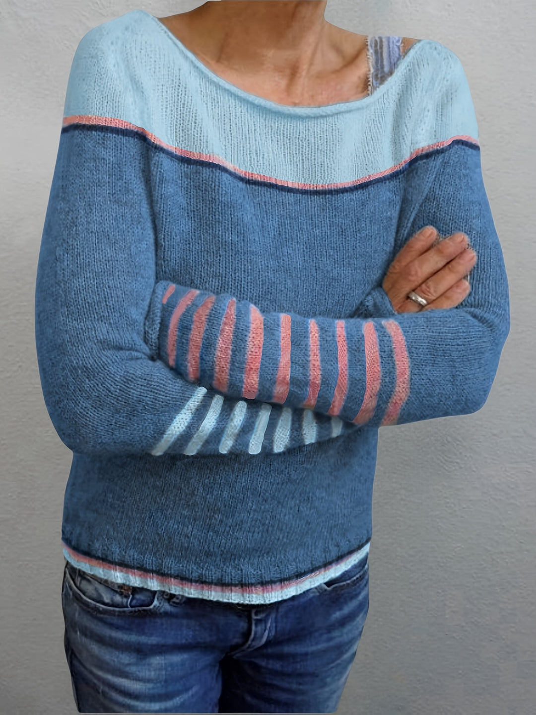 Katharina - Langærmet Stribet Sweater