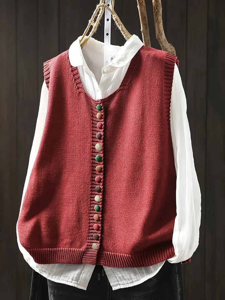 Toriana -  Ærmeløs Strikket Vest
