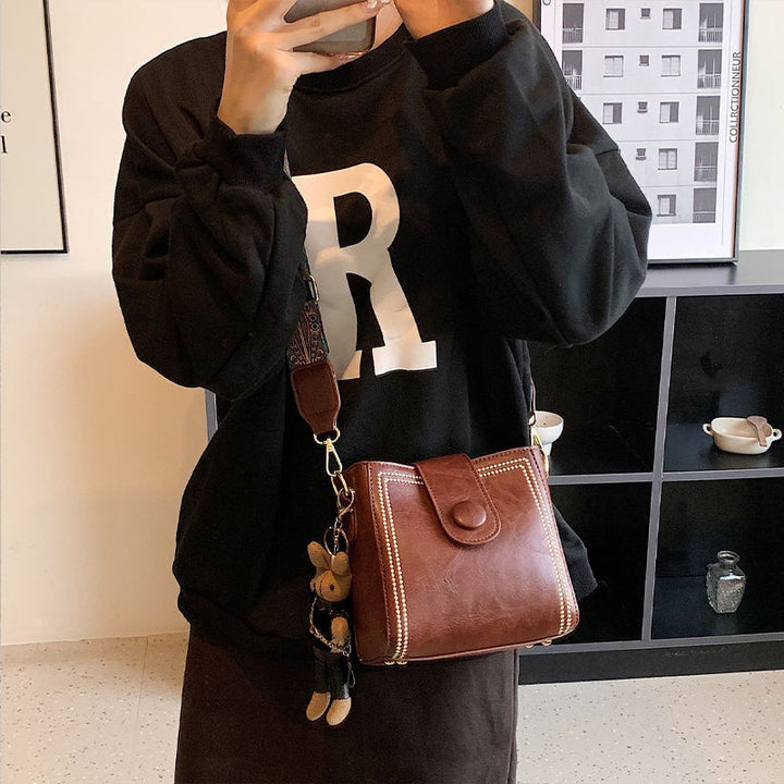 Andriani - Vintage Modetaske Med Jsterbar Skulderrem