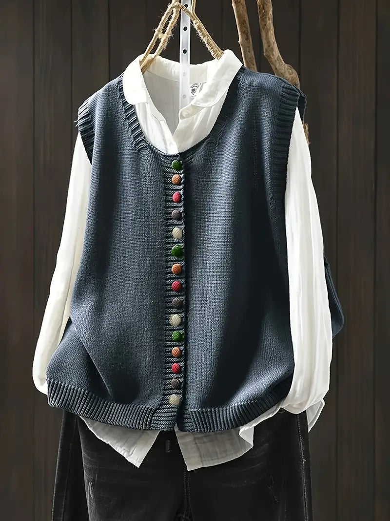 Toriana -  Ærmeløs Strikket Vest