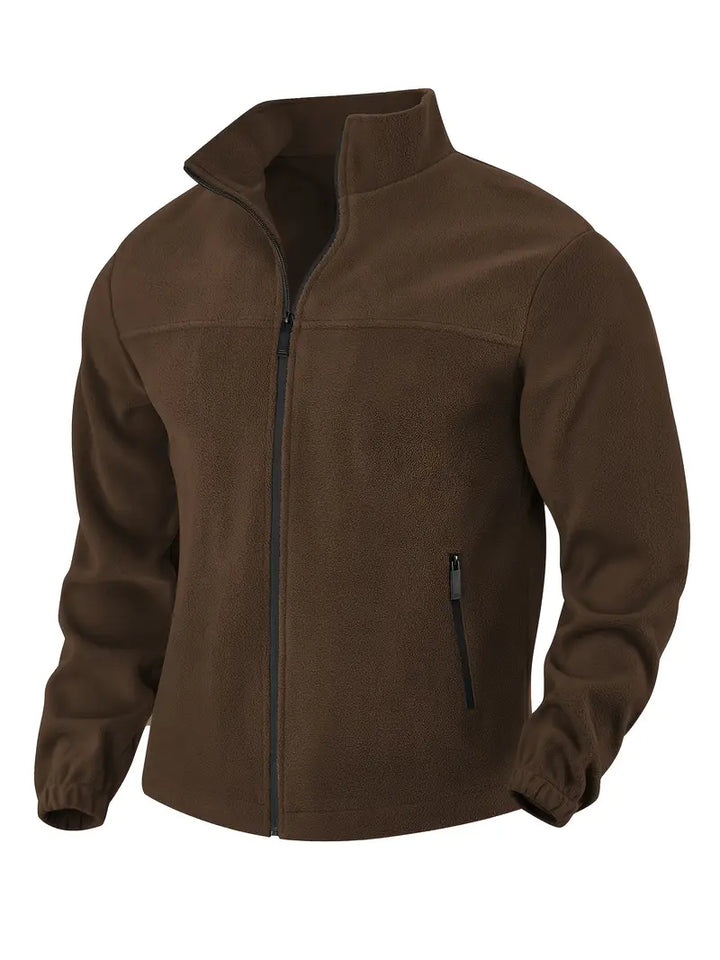 Barron - Afslappet Fleece Jakke Med Lynlås Og Lomme