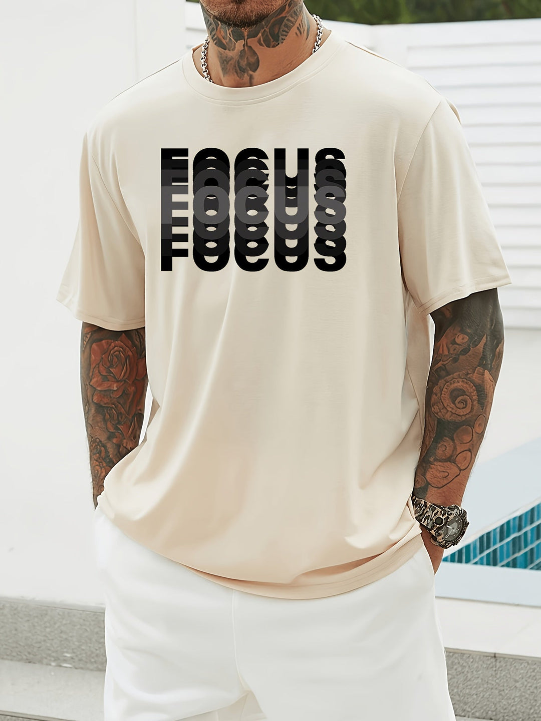 Focus – Stilfuld T-Skjorte Med Effekt Design