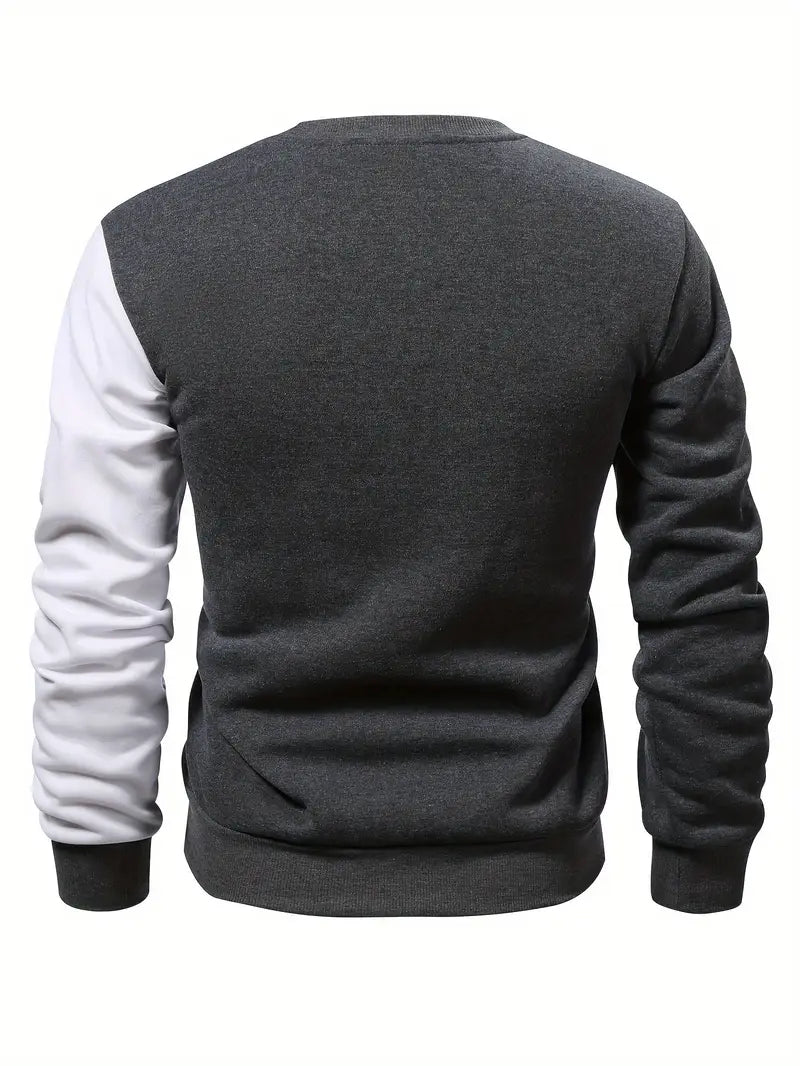 Blaine - Stilfuld Sweatshirt Med Kontrast Striber