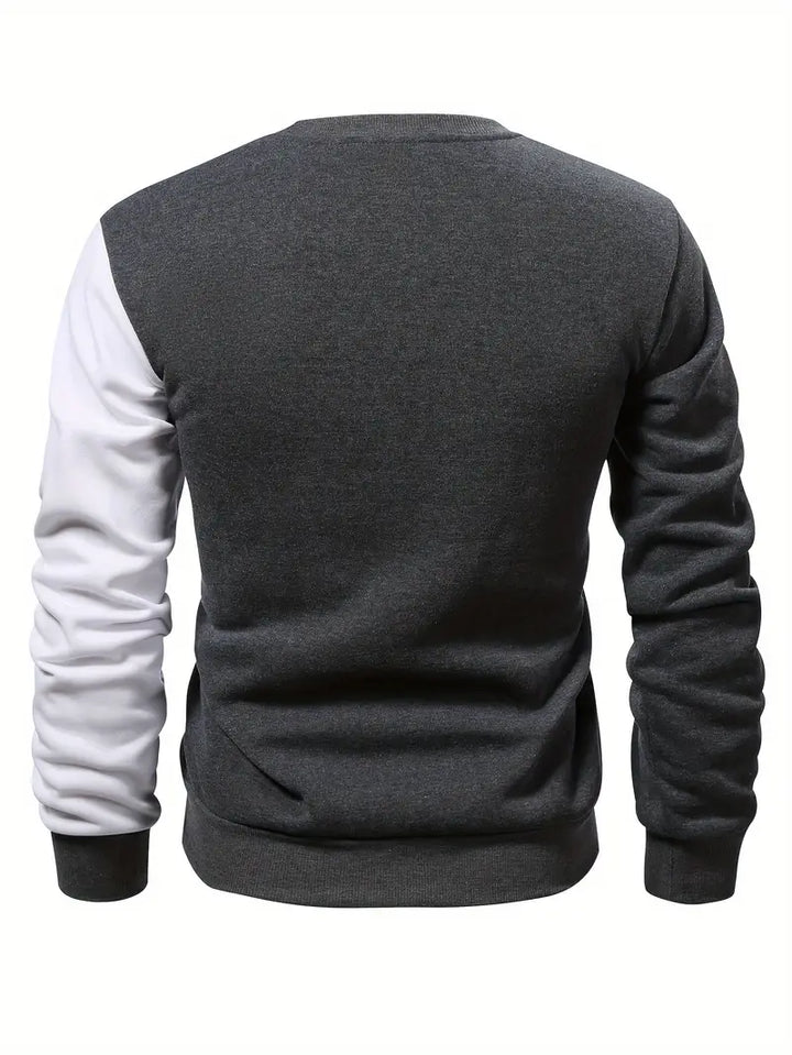 Blaine - Stilfuld Sweatshirt Med Kontrast Striber