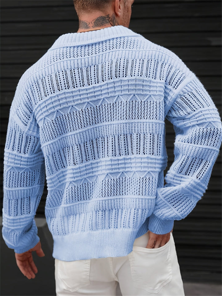 Wesley - Langærmet Sweater Med Udskåret Designet