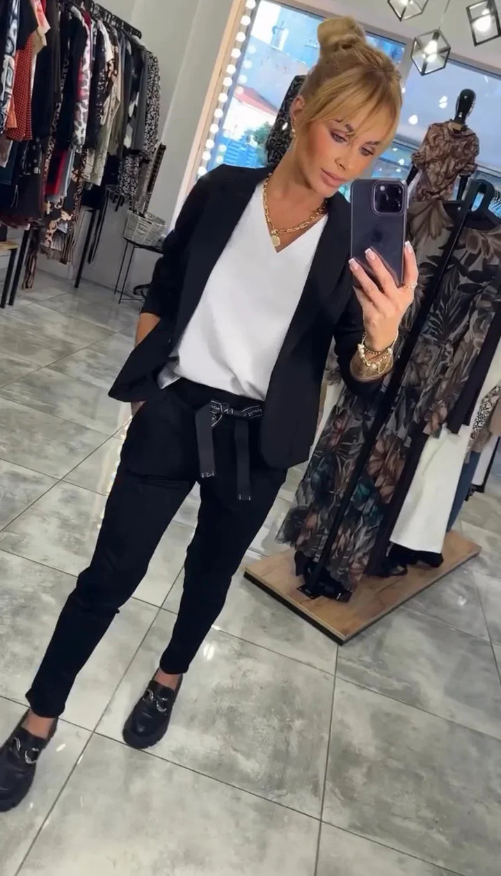 Jocelyne - Elegant Blazer Og Buksesæt