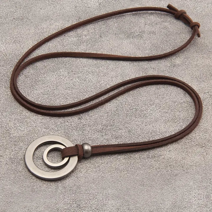 UnityRings - Halskæde Med Dobbelt Cirkel, Unisex