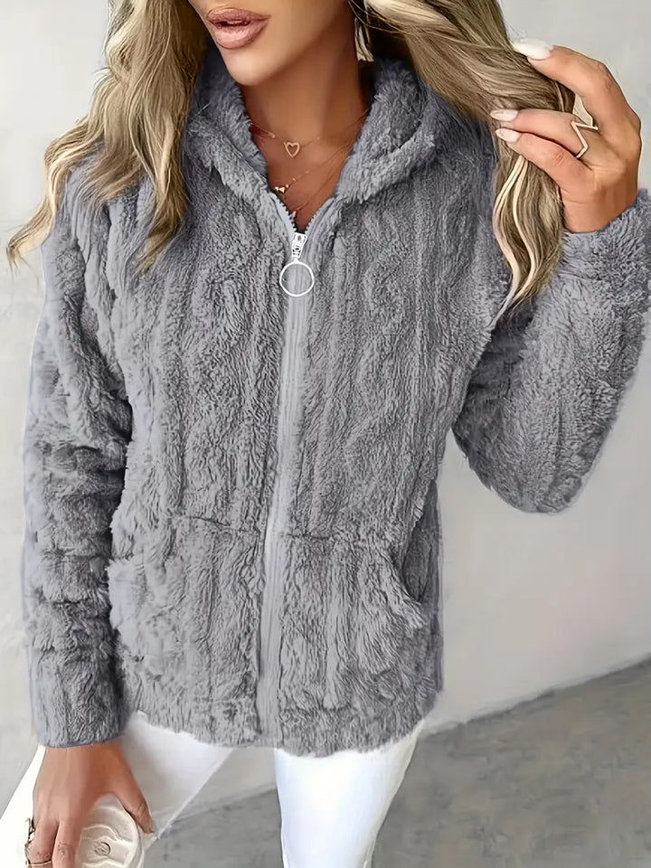 Ganka - Langærmet Hættetrøje Med Lynlås