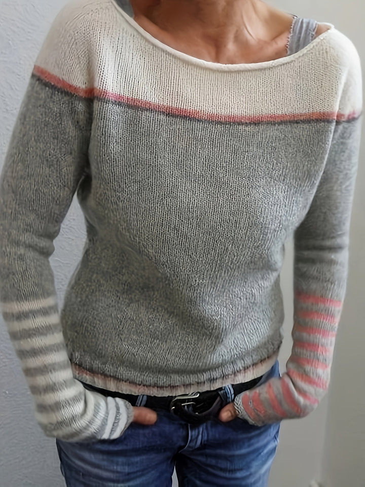 Katharina - Langærmet Stribet Sweater