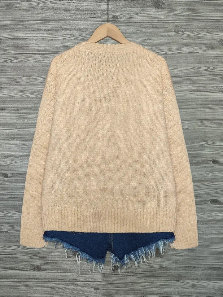Urvana - Katte Udskriv Langærmet Sweater