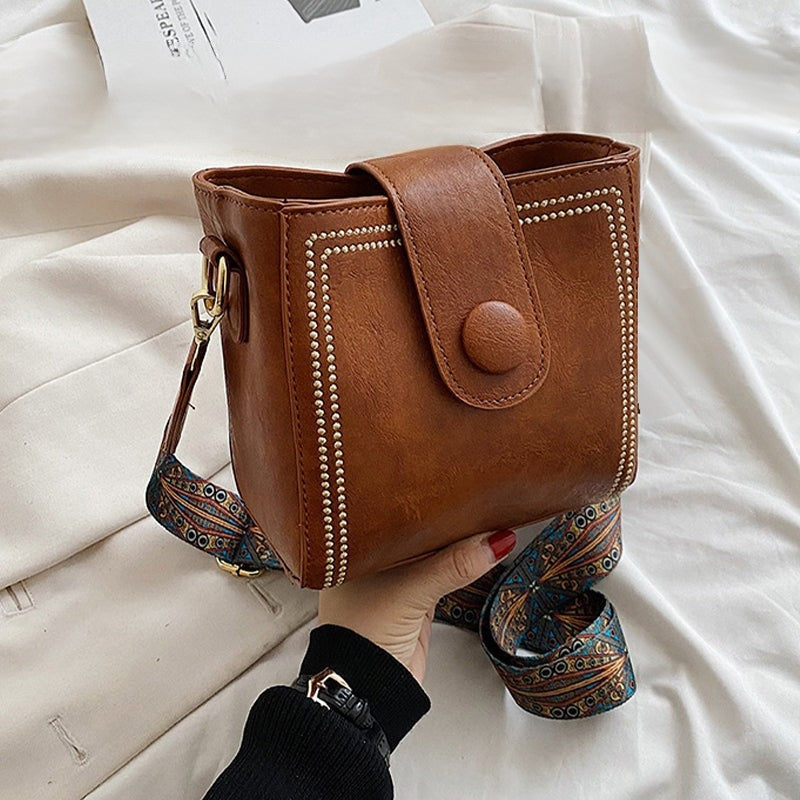 Andriani - Vintage Modetaske Med Jsterbar Skulderrem