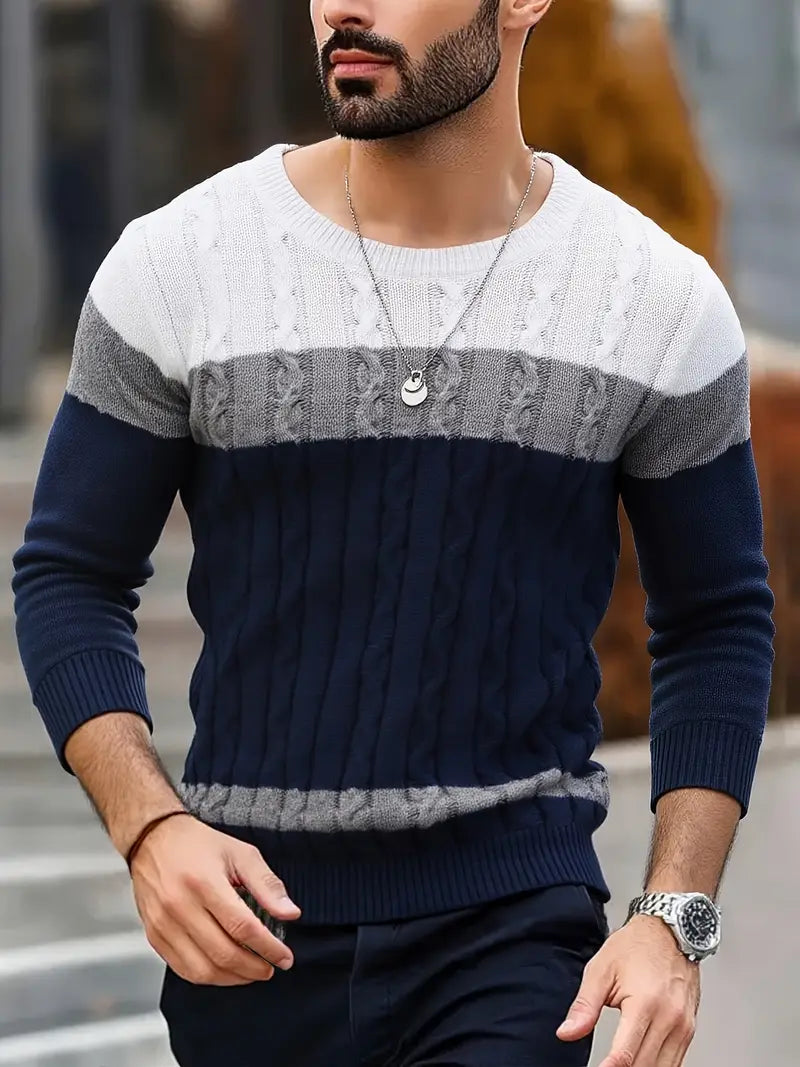 Watkins - Afslappet Langærmet Strikket Sweater