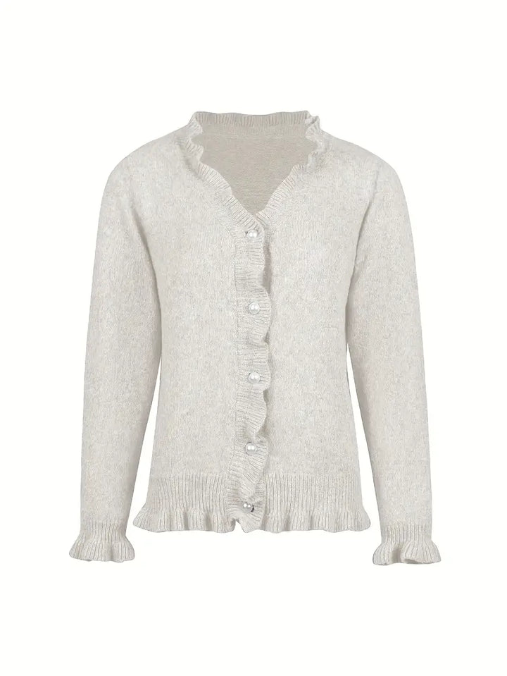 Hanifa - Elegant Strikket Cardigan Med Knapper