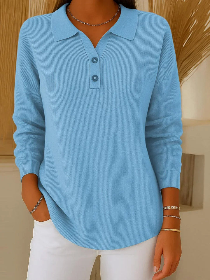 Aranka - Langærmet Top Med Reverskrave