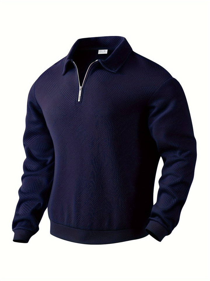 Baldrick - Vintage Sweatshirt med Lynlås og Geometrisk Design