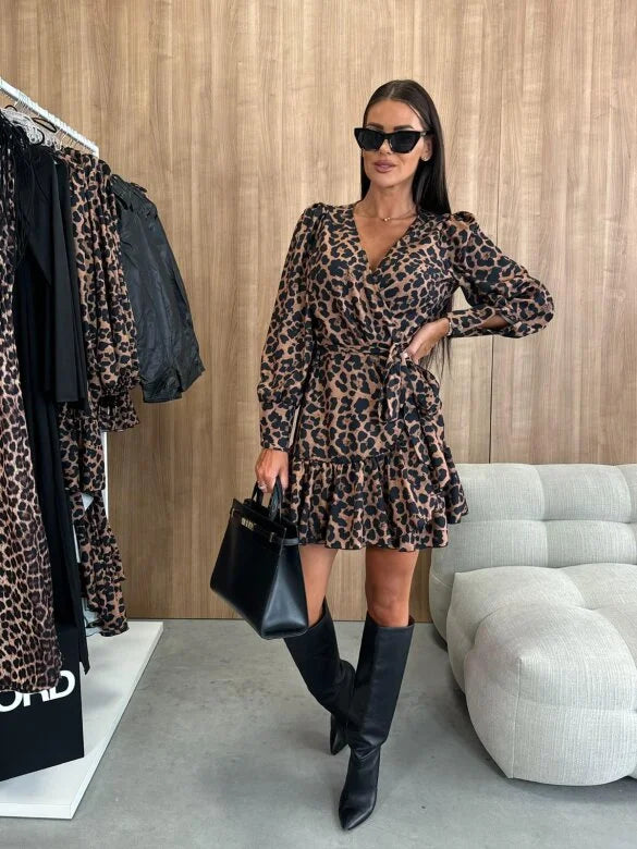 Adinda - Mini Kjole Med Blomster Udskriv