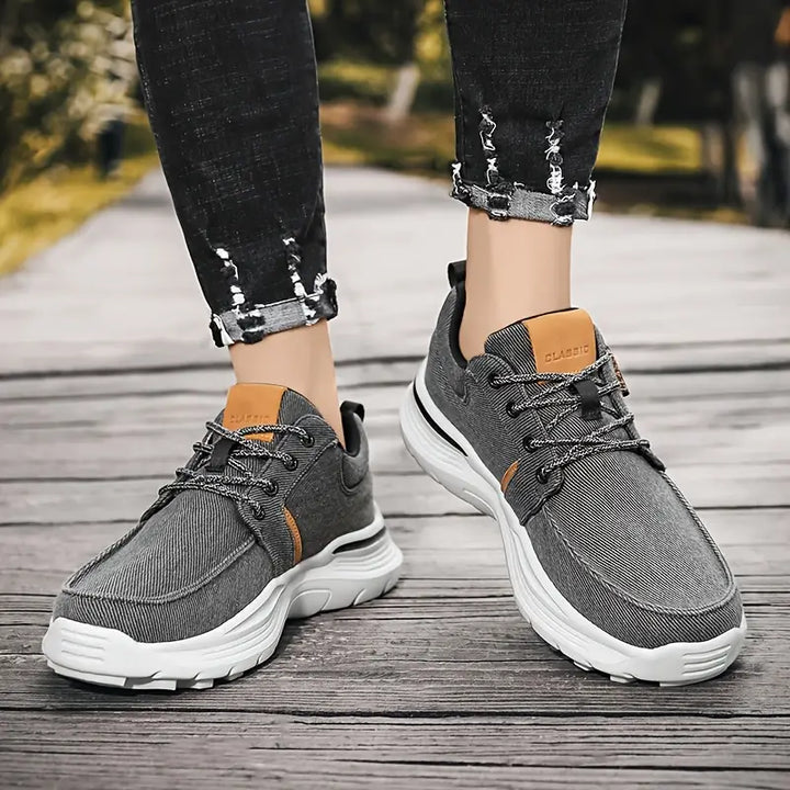 Keidean - Åndbare Sneakers Med Snørebånd i Lærred