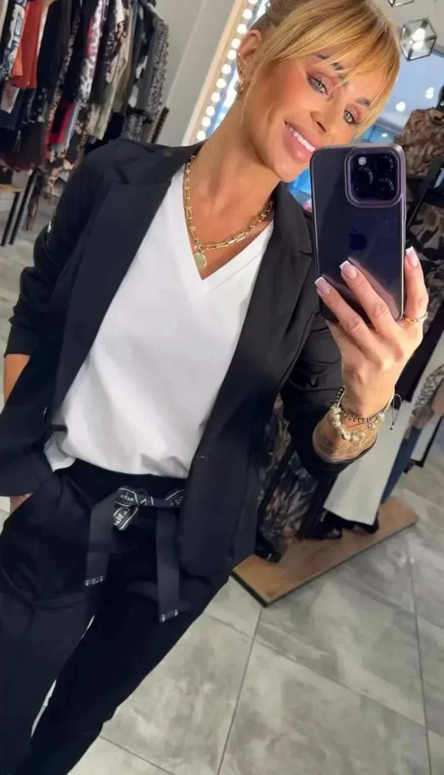Jocelyne - Elegant Blazer Og Buksesæt