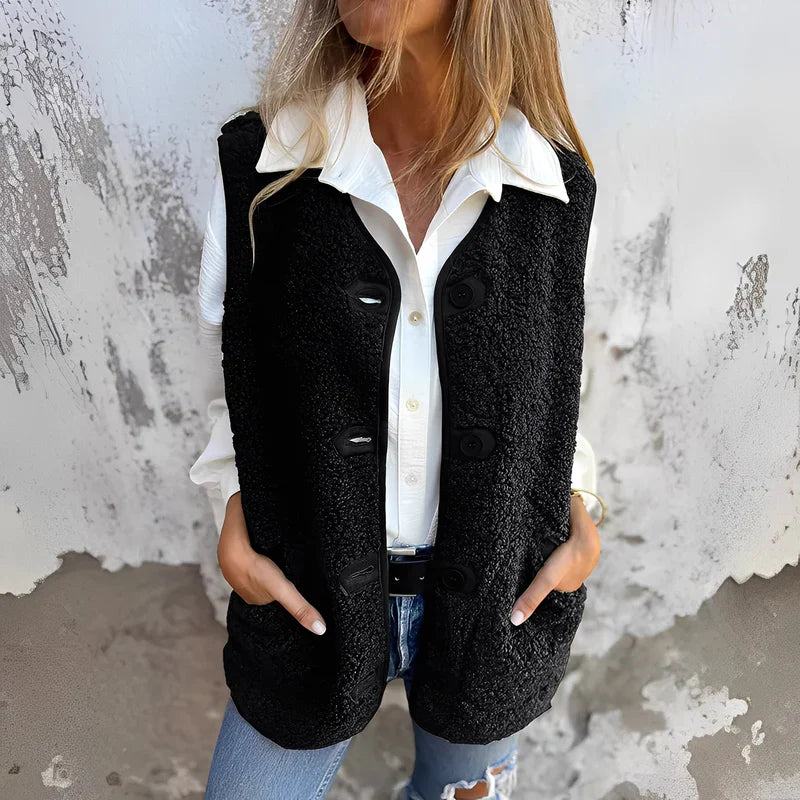 Jacklyn - Teddyvest Med Knapper