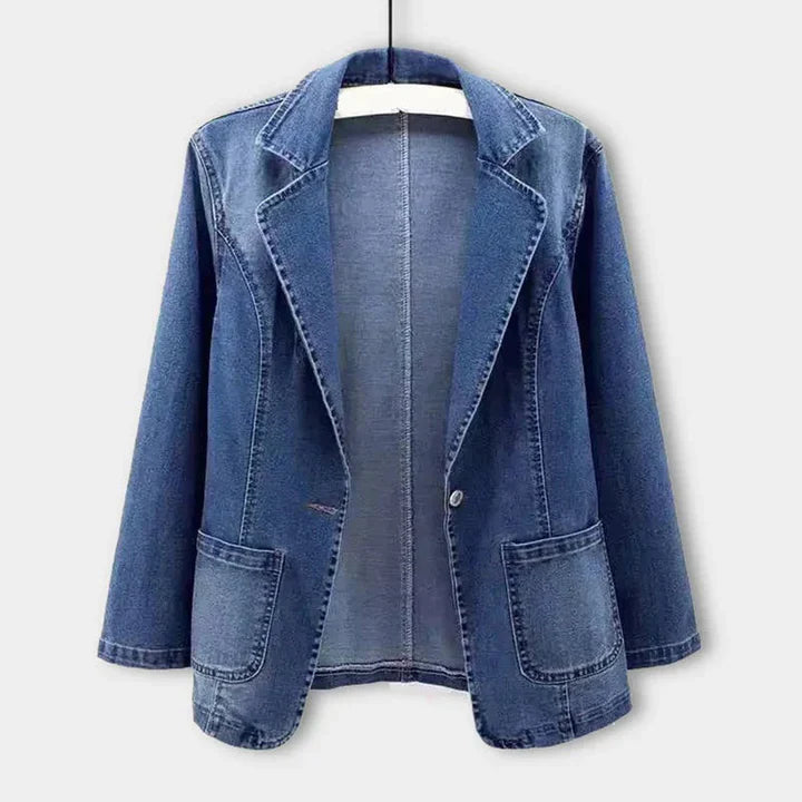 Enara - Fluid Denim Jakke Med Lommer