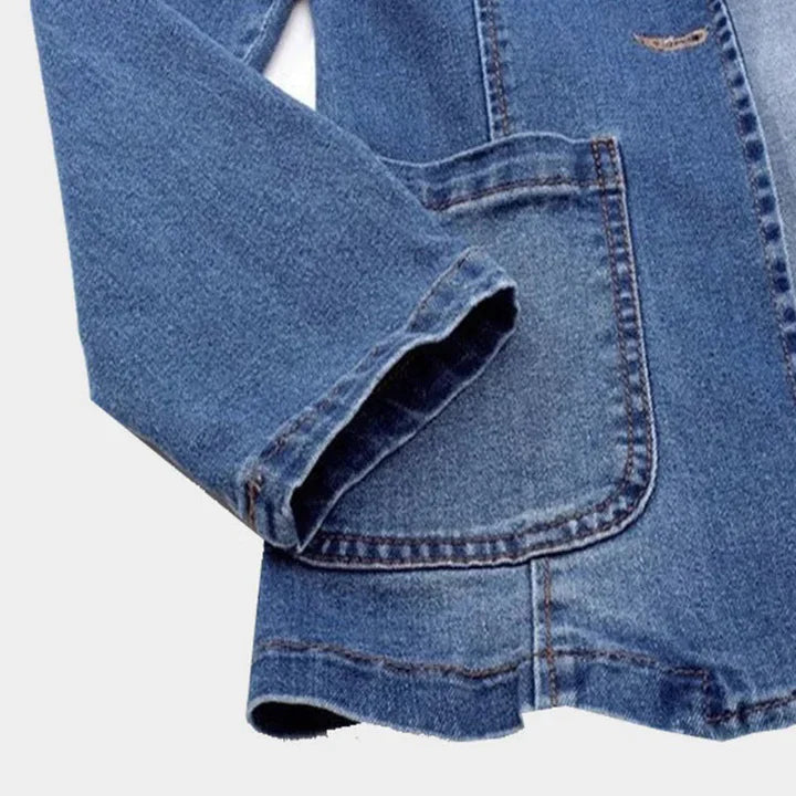 Enara - Fluid Denim Jakke Med Lommer